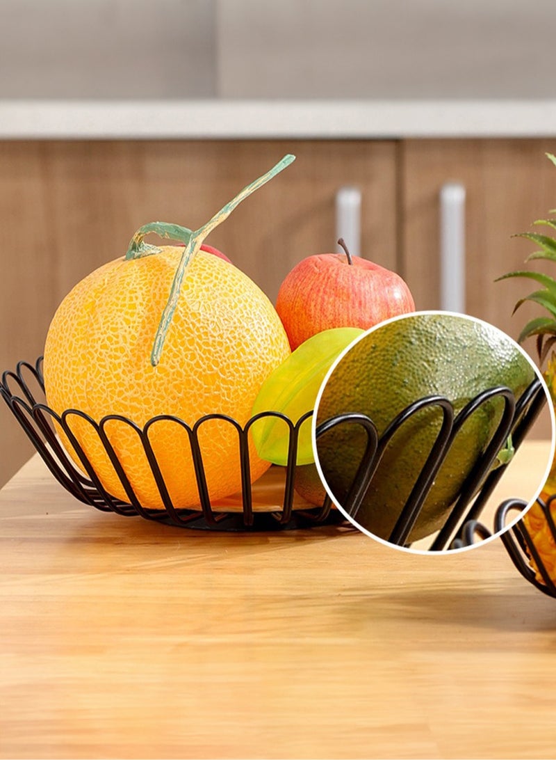Manhua Black flower shaped wooden bottom water fruit basket with hollowed out fruit tray,suitable for storing fruits and snacks in the living room - Image 5