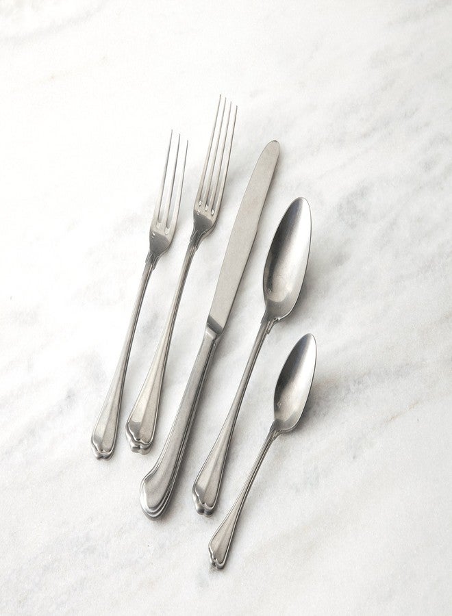 Fortessa San Marco 18/10 Flatware 5 Piece Place Setting, Service for 1, Antique Silver - Image 2