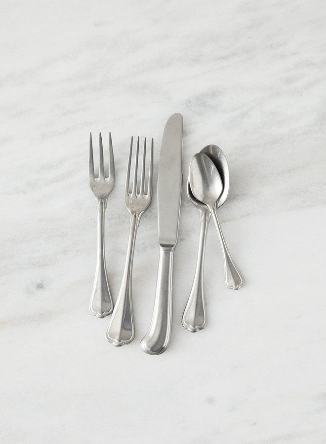 Fortessa San Marco 18/10 Flatware 5 Piece Place Setting, Service for 1, Antique Silver - Image 3