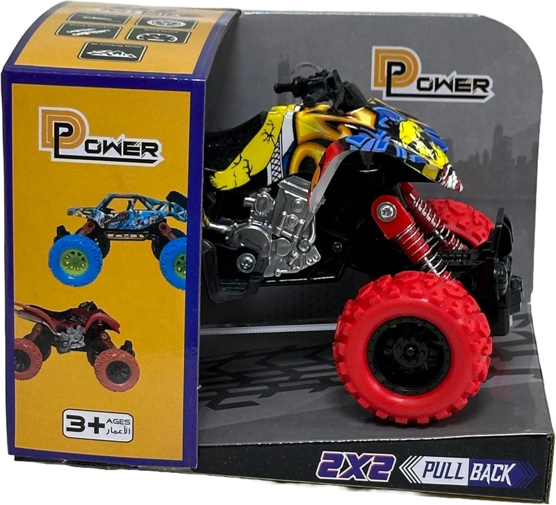 D-Power - Pullback Stunt Doodle Motorcycle, Red | No Batteries Needed, Fun for All Ages | 3+ - Image 1