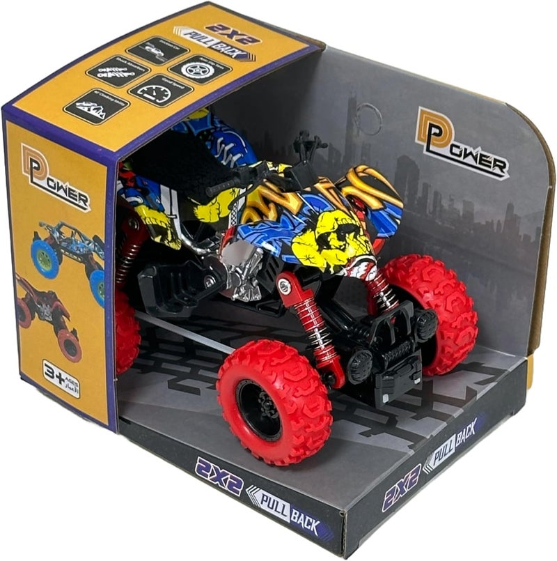 D-Power - Pullback Stunt Doodle Motorcycle, Red | No Batteries Needed, Fun for All Ages | 3+ - Image 2