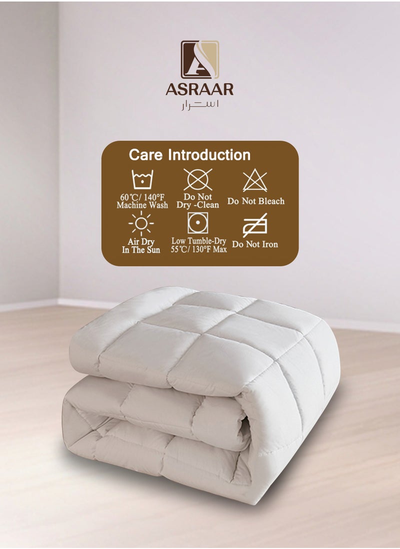Premium 8 cm Thick Microfiber Mattress Topper with Soft Microfiber Filling - Breathable Bed Pad with Fitted Corner Edges - Enhances Comfort and Support for Better Sleep - Soft Fluffy Mattress Protector for Back Pain Relief, Deep Pocket Mattress Cover, Size - 200 x 100 cm White