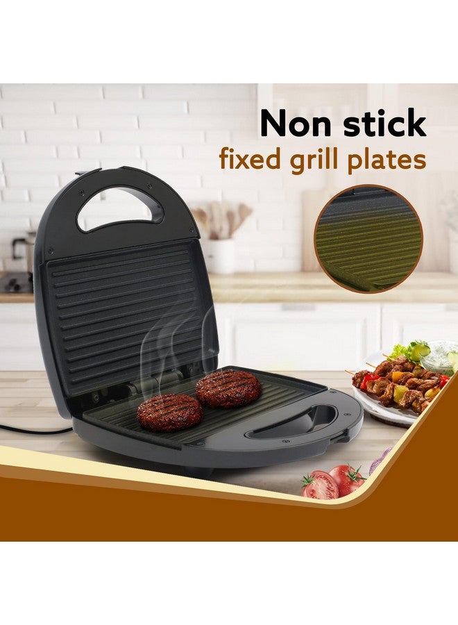 AGARO Delite Sandwich Maker, 750W, 4 Slice Non Stick Grill Plate, Power Indicator, Oil Free Toasting, Grilling, Black - Image 2