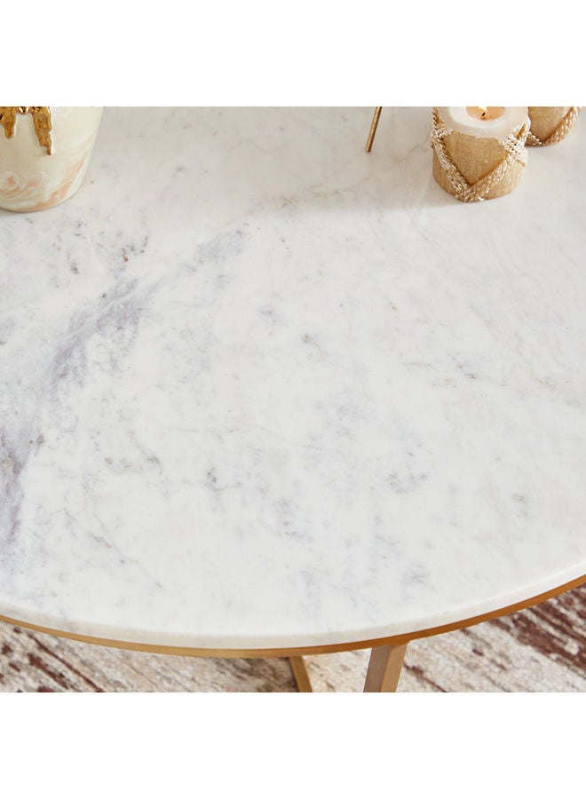 Home Box Willow Marble Top Coffee Table 90x45x90 cm  - Image 2