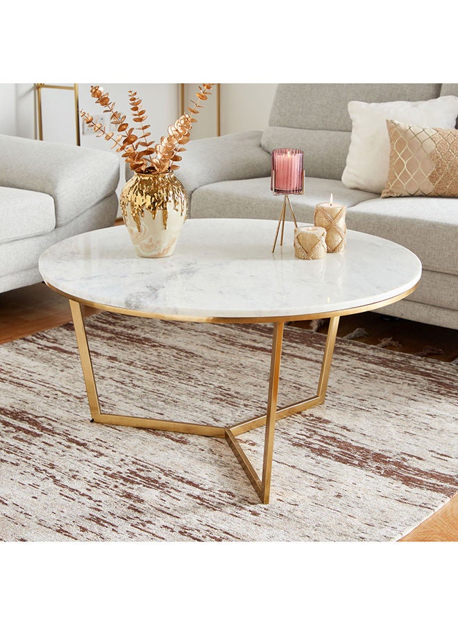 Home Box Willow Marble Top Coffee Table 90x45x90 cm  - Image 1