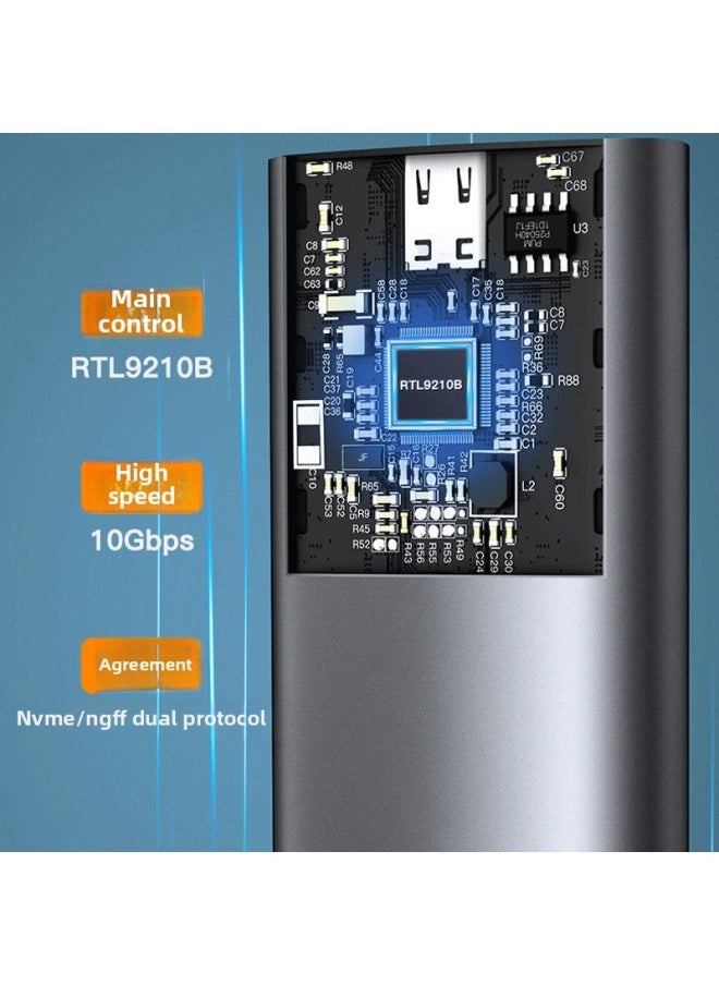 M.2 SSD Solid State Hard Disk Box NVMe/NGFF To Type-C USB3.1 Adapter Card 9210B Chip Cross-border-Color:Type-c 3.1 To M.2 (only Supports Nvme Protocol)  - Image 3