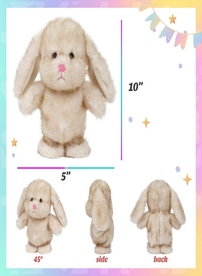 Easfan Talking Bunny Repeats What You Say Walking Singing Stuffed Animal Interactive Plush Toy Funny Animated Toy Speaking for Kids Toddlers Easter Birthday Gift,9'' - Image 3