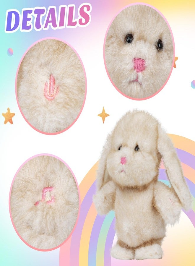 Easfan Talking Bunny Repeats What You Say Walking Singing Stuffed Animal Interactive Plush Toy Funny Animated Toy Speaking for Kids Toddlers Easter Birthday Gift,9'' - Image 4