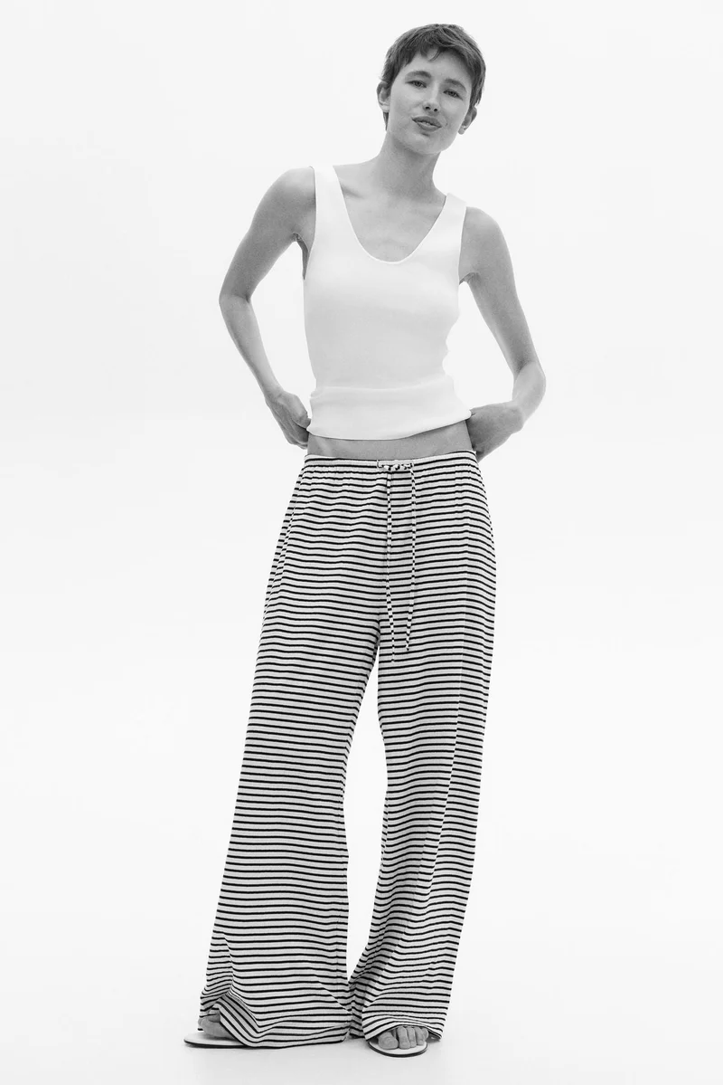 H&M Ribbed drawstring trousers