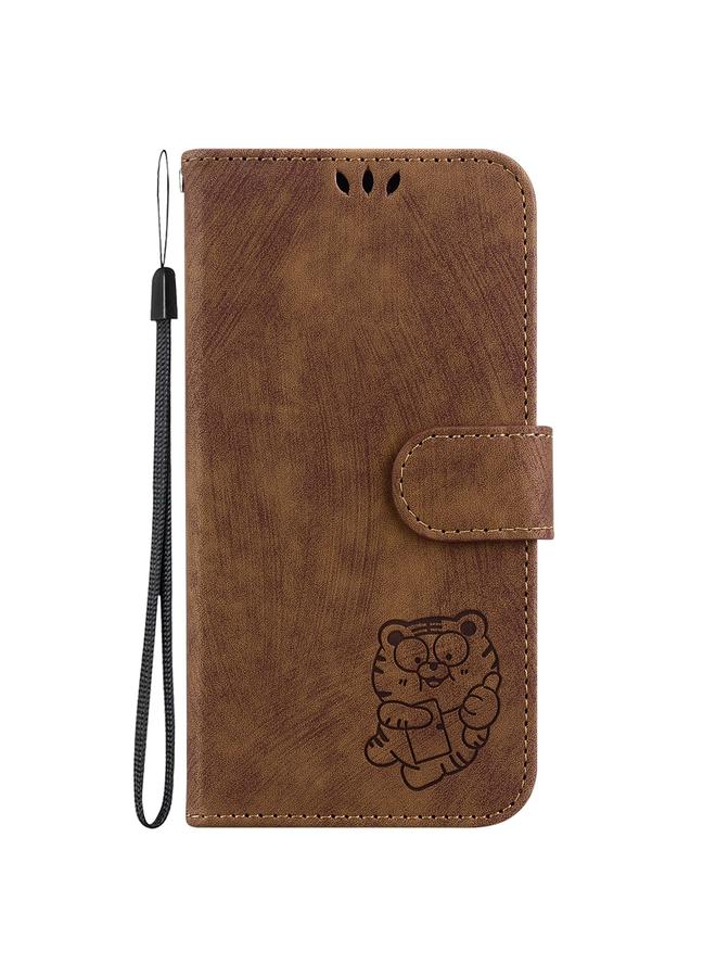 Zaboon Case For iPhone 13 mini Little Tiger Embossed Leather Phone Case - Image 2
