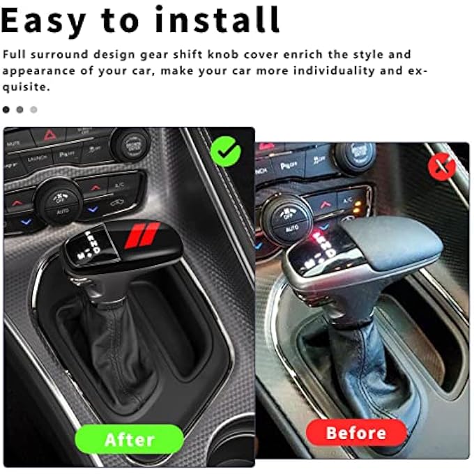 ريحني تغطية غطاء ناقل الحركة auovo لإكسسوارات الشواحن تشالنجر 20152023 دورانغو 20162024 بلاك ريد - Image 4