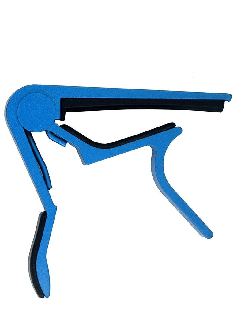 Mike Music Guitar Capo, 6-String Capo for Acoustic and Electric Guitar, Ukulele, Bass, Banjo, Mandolin,Single Handed Capo, Blue Guitar Capo - Image 1