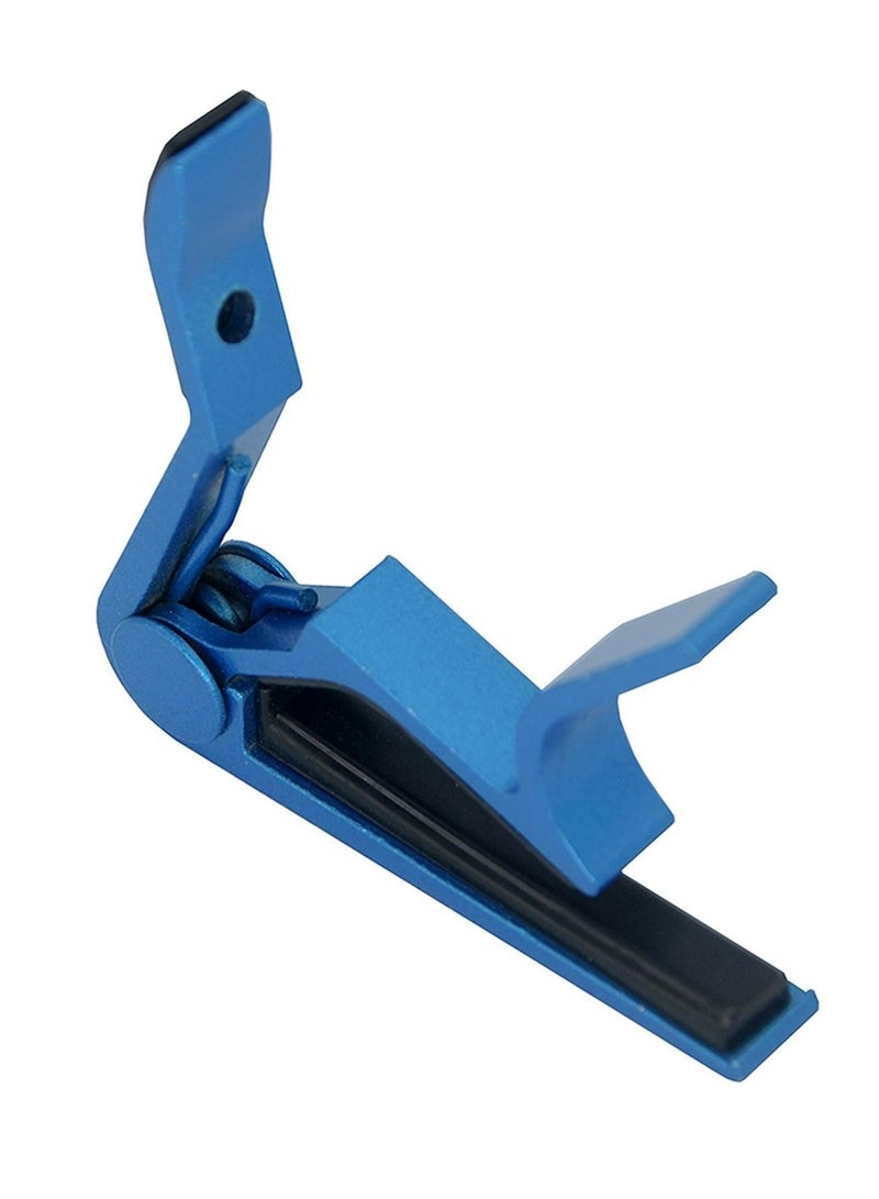 Mike Music Guitar Capo, 6-String Capo for Acoustic and Electric Guitar, Ukulele, Bass, Banjo, Mandolin,Single Handed Capo, Blue Guitar Capo - Image 2