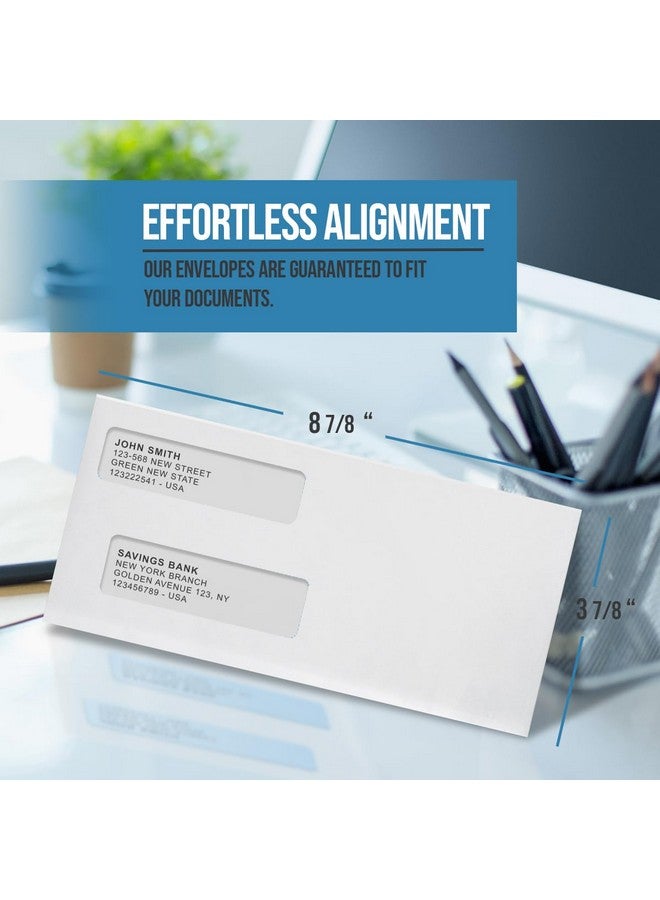 Compuchecks Compuchecks Double Window Envelopes #9- Flip and Seal Flap, Security Business Mailing Envelopes - Tamper Evident, Security Tint - 500 Count  - Image 5