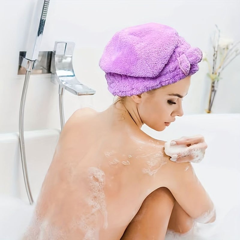 Hair Dryer Cap High Density Coral Fleece Super Absorbent Quick Dry Towel Shower Cap Watermelon Red 1pc - Image 5