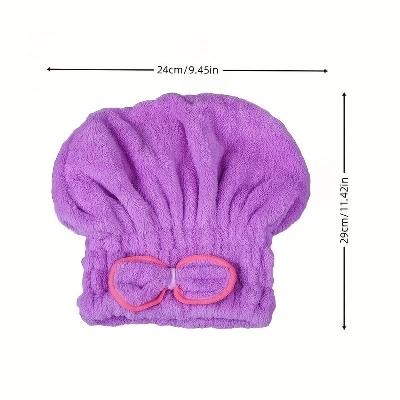 Hair Dryer Cap High Density Coral Fleece Super Absorbent Quick Dry Towel Shower Cap Watermelon Red 1pc - Image 3