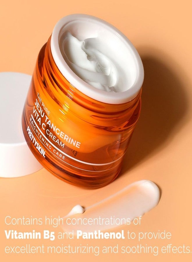 PRETTYSKIN Pure Tangerine Vitamin C Face Cream 1.75 fl.oz. Lightweight, Non-Sticky Moisturize With Jeju Tangerine Extract, Vitamin Complex | Korean Skincare for Hydration & Skin Support - Image 4