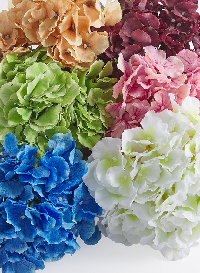 Noon East Hydrangea 1pc Flower Bunch with 5 buds – Peach | 43cm Artificial Flower Bunch | Ideal for Wedding, Living Room Decor, Hotel, Party Decoration, and DIY Décor - Image 4