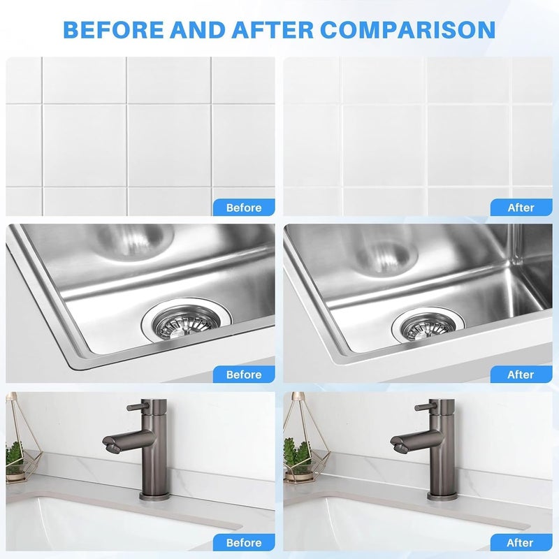 FIgment Tiles Gap Filler Waterproof, Gap Sealant, Grout, White Cement Paste Tube, Gap Filler for Walls and Joints, Waterproof Sealant, Tile Gap Filler Tube for Kitchen, Bathroom (180ml) - Image 5