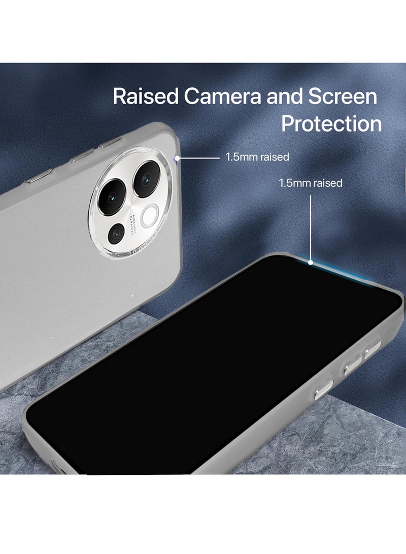 Wtech vivo V40 Lite 5G 2024 SO COOL Series Light Refrative Silicone Protective Raised Plating Camera Lips Bazel - White - Image 2