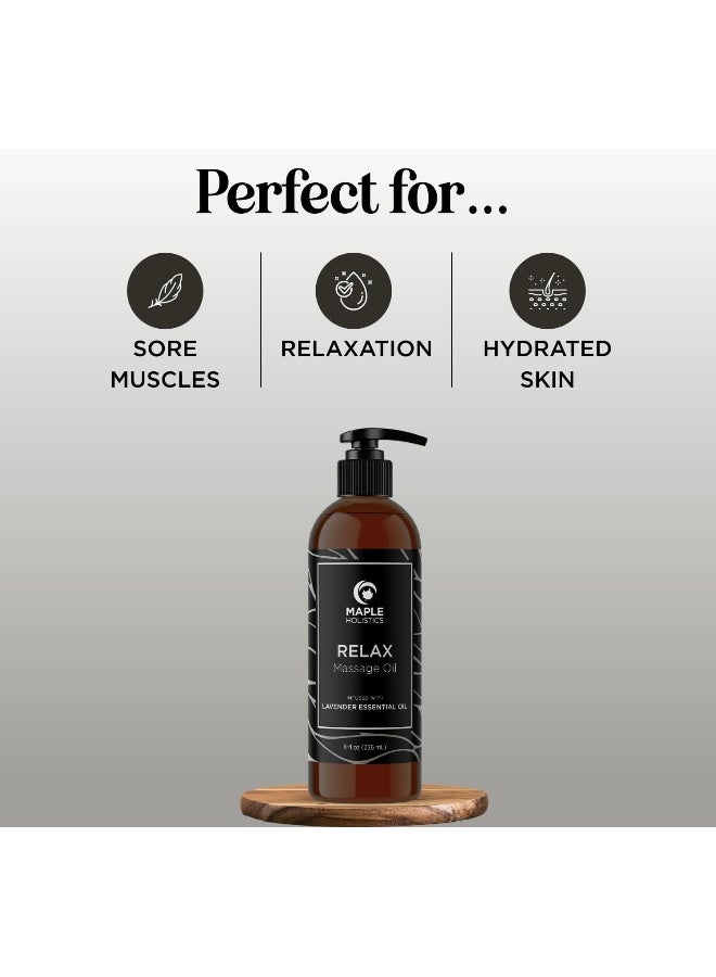 Maple Holistics Massage Oil  - Best Anti Aging for Men and Women - Anti Cellulite Massage Oil with All Natural Ingredients - Deep Tissue Relief - Aromatherapy Pure Lavender Essential Oil for Skin - Image 3