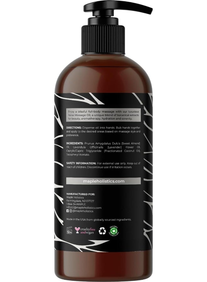 Maple Holistics Massage Oil  - Best Anti Aging for Men and Women - Anti Cellulite Massage Oil with All Natural Ingredients - Deep Tissue Relief - Aromatherapy Pure Lavender Essential Oil for Skin - Image 2