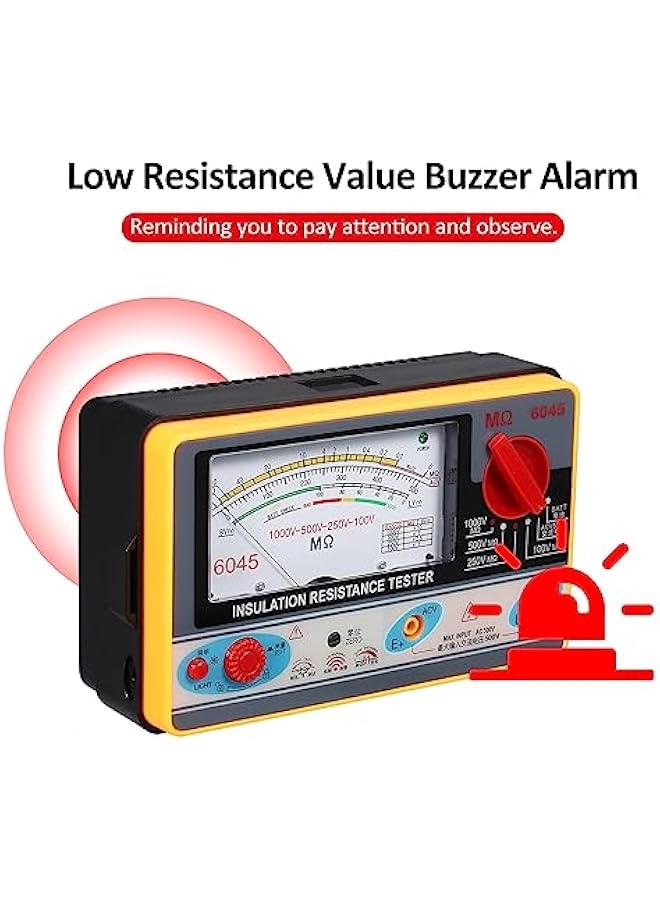 Digital Multimeter and Analyzer, Handheld Insulation Meter, Megohmmeter Insulation Measurement Instrument, 2000 Ohms Test Range, Megameter 100V 250V 500V 1000V - Image 4