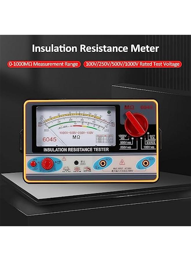Digital Multimeter and Analyzer, Handheld Insulation Meter, Megohmmeter Insulation Measurement Instrument, 2000 Ohms Test Range, Megameter 100V 250V 500V 1000V - Image 2