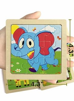 SYOSI Wooden Toddlers Puzzles Kids Toys Gifts, Ages 1-5, 4 Pack Animal Jigsaw Puzzles Set Preschool Learning Toys Boys Girls Gifts  - Image 5