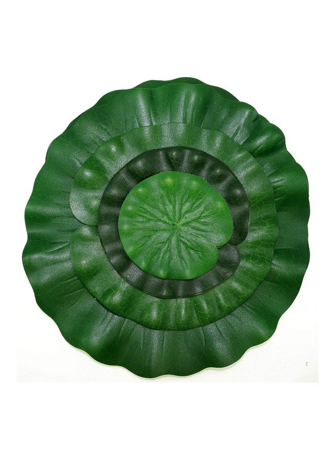 IFAMIO IFAMIO Artificial Floating Foam Lotus Leaves Decor for Pond Aquarium and Stage Realistic Lotus Foliage Green Plant for Fish Pool Decoration Pack of 8, 4 Sizes (10, 15, 20, 28cm)  - Image 5