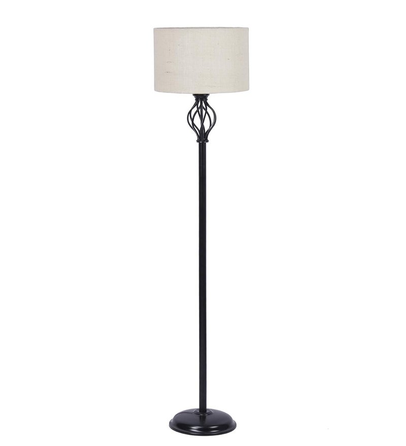 AMDHOME Metal Floor Lamp with Base and Shade White Pack of 1 Lamp Stand 1 Base 1 Weight 1 Shade 14 - Image 3