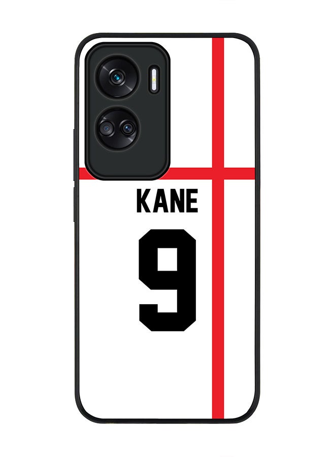 Stylizedd Rugged Black edge case for Honor 90 Lite  5G  Honor X50i 5G, Slim fit Soft Case Flexible Rubber Edges Anti Drop TPU Gel Thin Cover -  Football Team - England, Player Name - Kane - Image 1