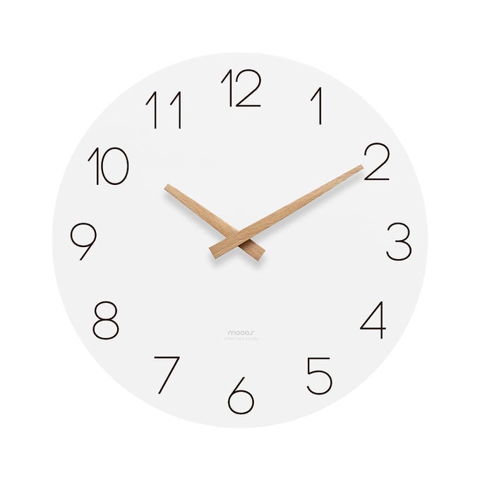 FLATWOOD WALL CLOCK ANALOG WALL CLOCK SILENT NONTICKING 12 INCH MODERN WALL CLOCKS BATTERY OPERATED FOR OFFICE HOME BATHROOM KITCHEN BEDROOM SCHOOL LIVING ROOM