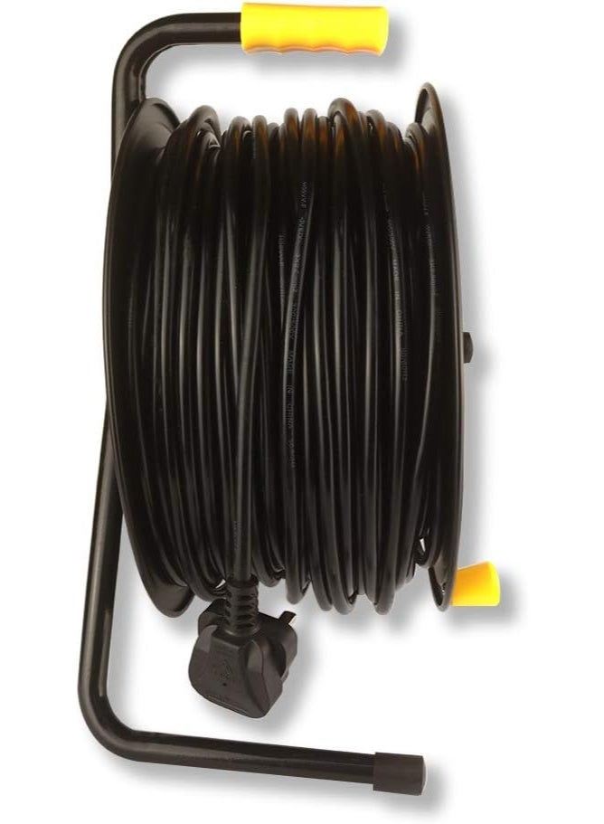 Dannio Power Extension Cable Reel 50M 2.5mm with 4 Sockets and Overload Protection (Black) - Image 3