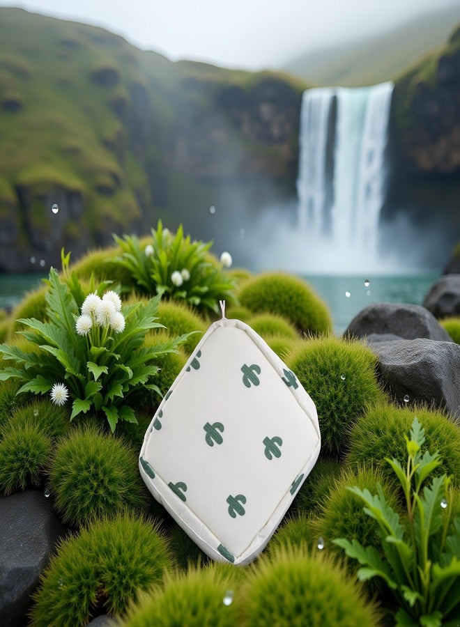 Rosojodg 1Pc Green Cactus Sanitary Napkin Storage Bag with Colorful Print Design Portable Zipper Menstrual Pad Bag for Women Ladies Sanitary Napkins - Image 5