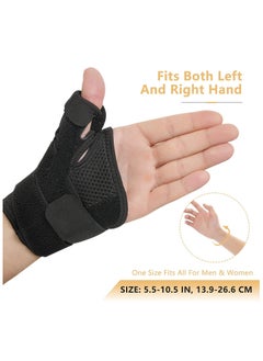 BTFMEI Thumb Splint, Thumb Brace with Wrist Brace for Carpal Tunnel or Tendonitis Pain Relief, for Men or Women,Sprains,Trigger Thumb,Carpal Tunnel,Thumb Stabilizer for Repetitive Strain of Thumb,Left/Right (Black)  - Image 5