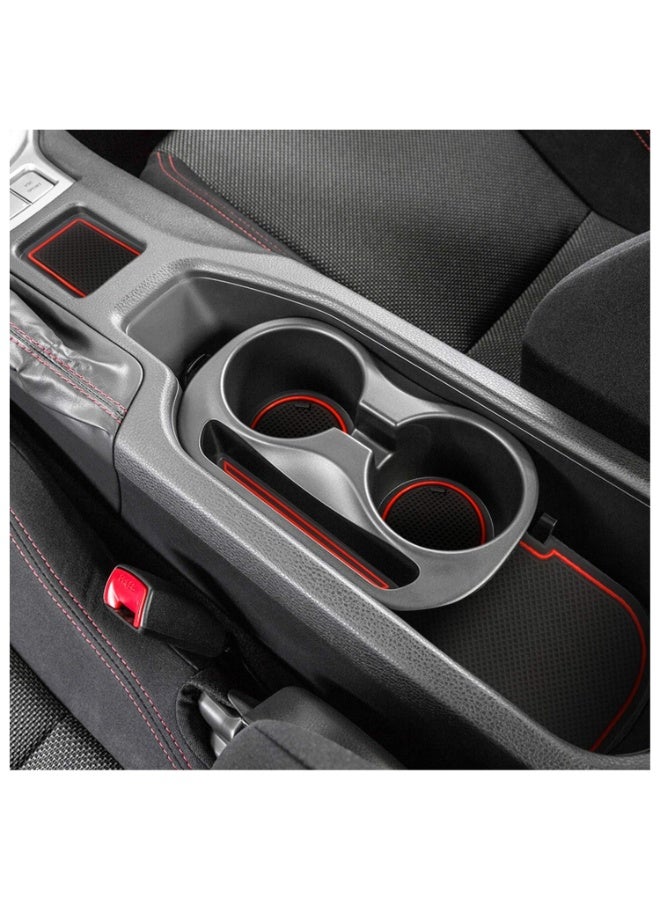 7Cylinder Rubber Non-Slip Car Cup Coaster & Console Mats - Compatible with Toyota 86, Subaru, BRZ Scion, FR-S ( 2013-2020) - 8Pcs. - Image 1