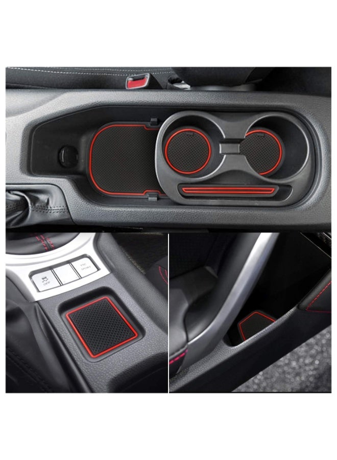 7Cylinder Rubber Non-Slip Car Cup Coaster & Console Mats - Compatible with Toyota 86, Subaru, BRZ Scion, FR-S ( 2013-2020) - 8Pcs. - Image 2