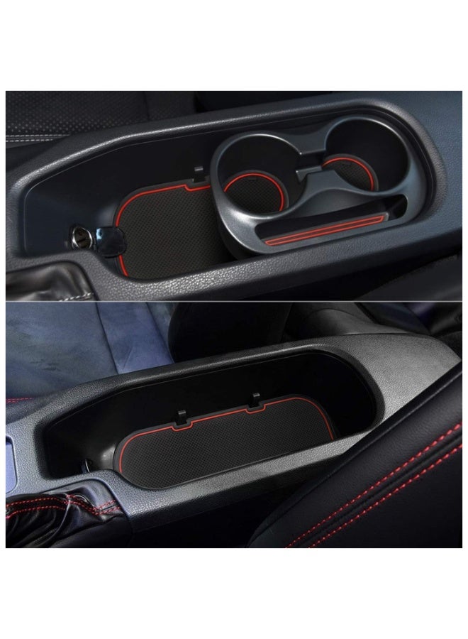 7Cylinder Rubber Non-Slip Car Cup Coaster & Console Mats - Compatible with Toyota 86, Subaru, BRZ Scion, FR-S ( 2013-2020) - 8Pcs. - Image 3