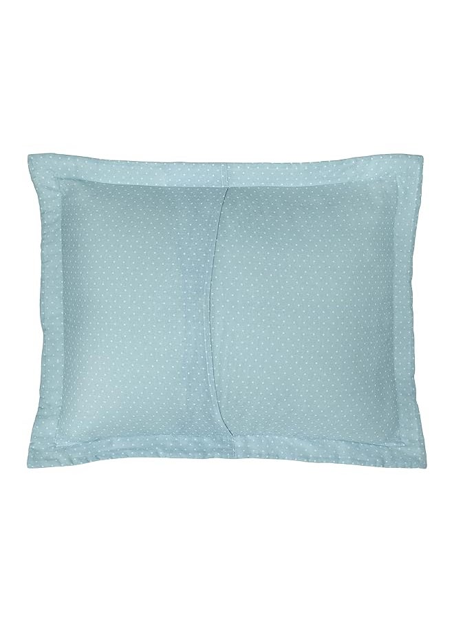 LAURA ASHLEY - Twin Quilt Set Reversible Cotton Bedding With Matching Sham Pre Washed Home Decor For Added Softness Saltwater Blue Twin - Image 1