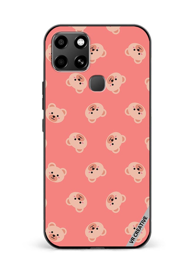 VR CREATIVE Protective Case Cover For Infinix Smart 6 Cute Flat Bears Design Multicolour - Image 1