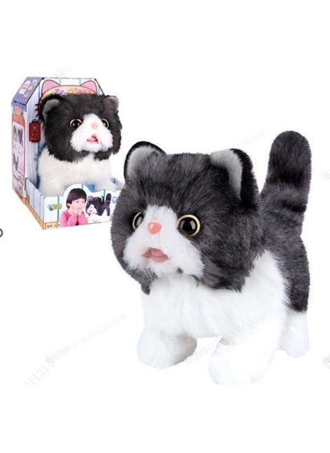 Walking Electric Plush Toy with Sound & Wagging Tail(British Shorthair)