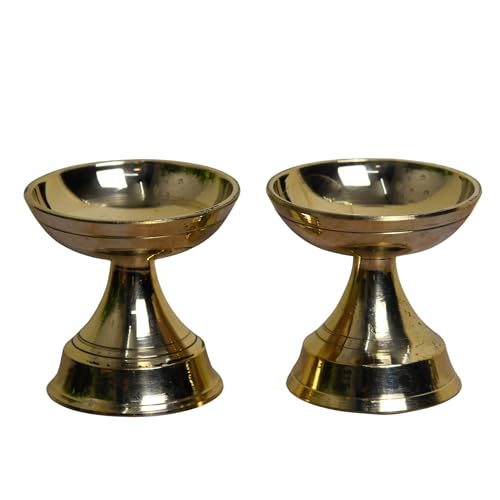 NEETU ARTS | Pure Brass Neeranjan Diya | Deepak for Pooja | Home Temple Decor | 2 Inches | 160 gm - Image 4