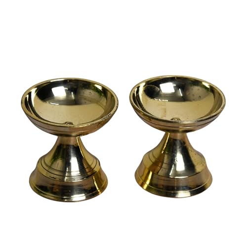 NEETU ARTS | Pure Brass Neeranjan Diya | Deepak for Pooja | Home Temple Decor | 2 Inches | 160 gm - Image 3
