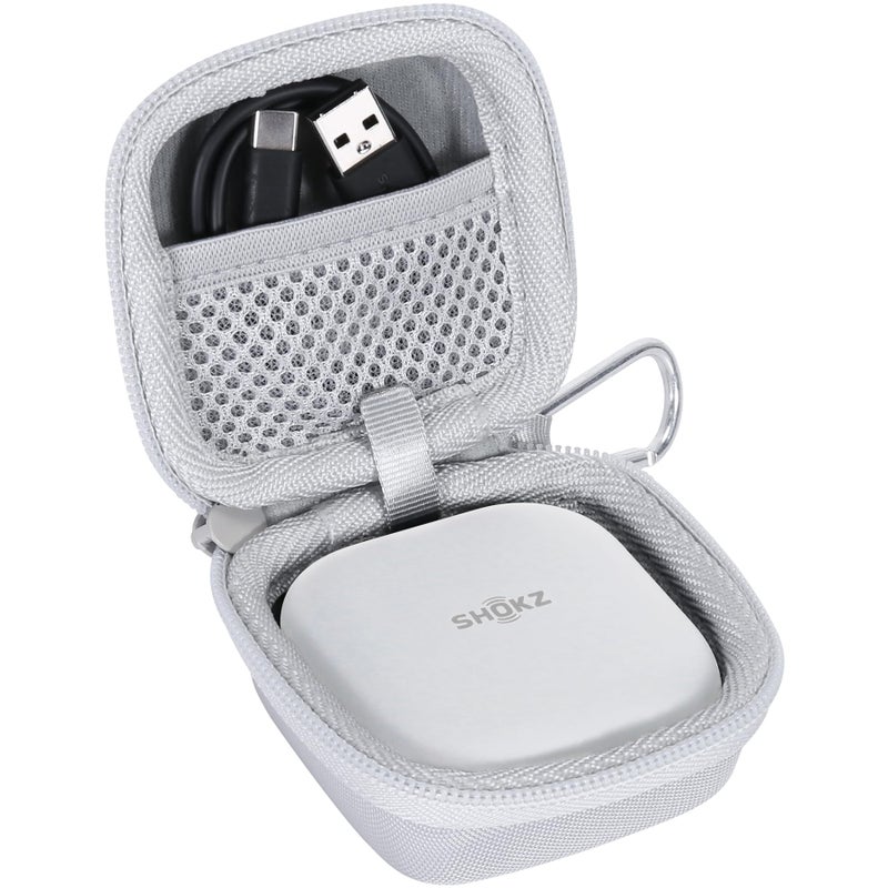 co2CREA Hard Case Replacement for SHOKZ New OpenFit 2+ / OpenFit 2 / OpenFit Air Open-Ear True Wireless Bluetooth Headphones, White - Image 1