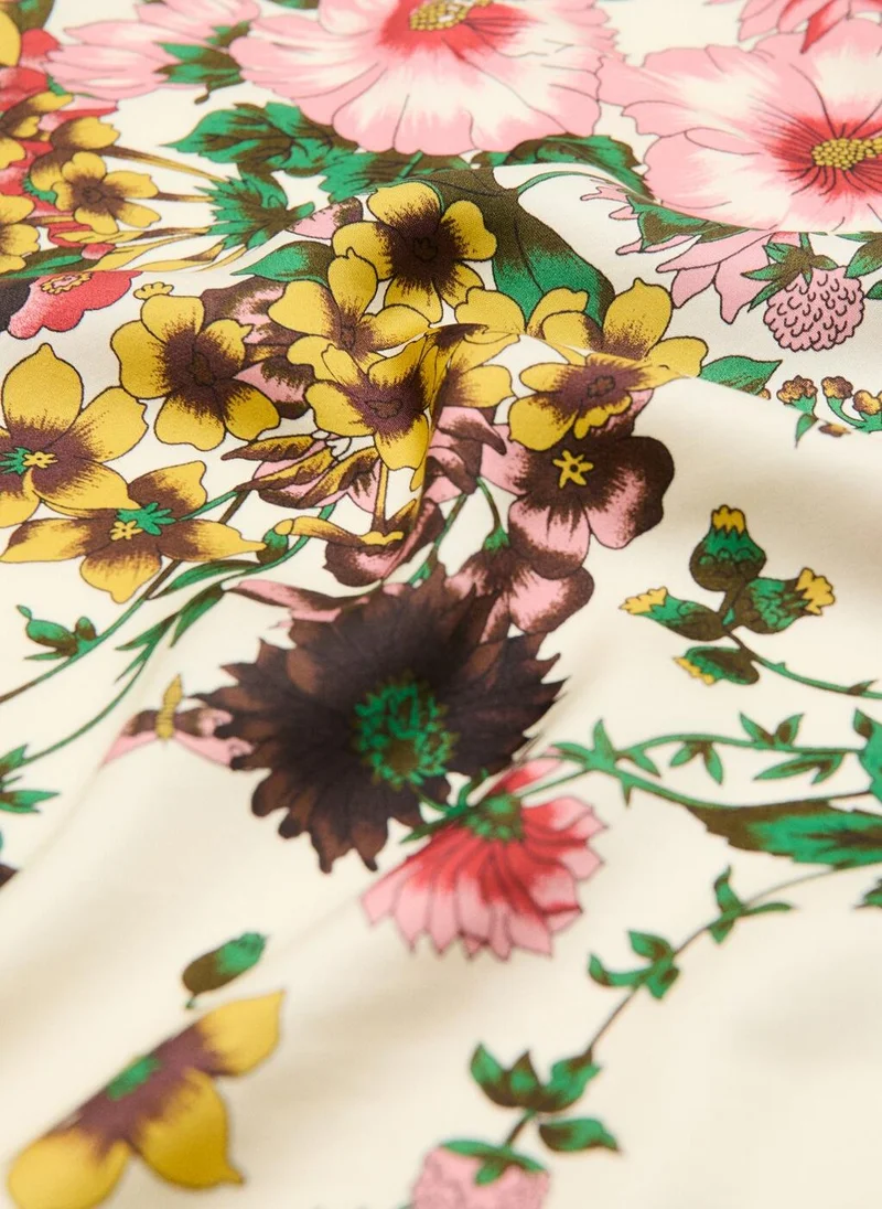 MANGO  Floral satin scarf for Women | Best Price UAE