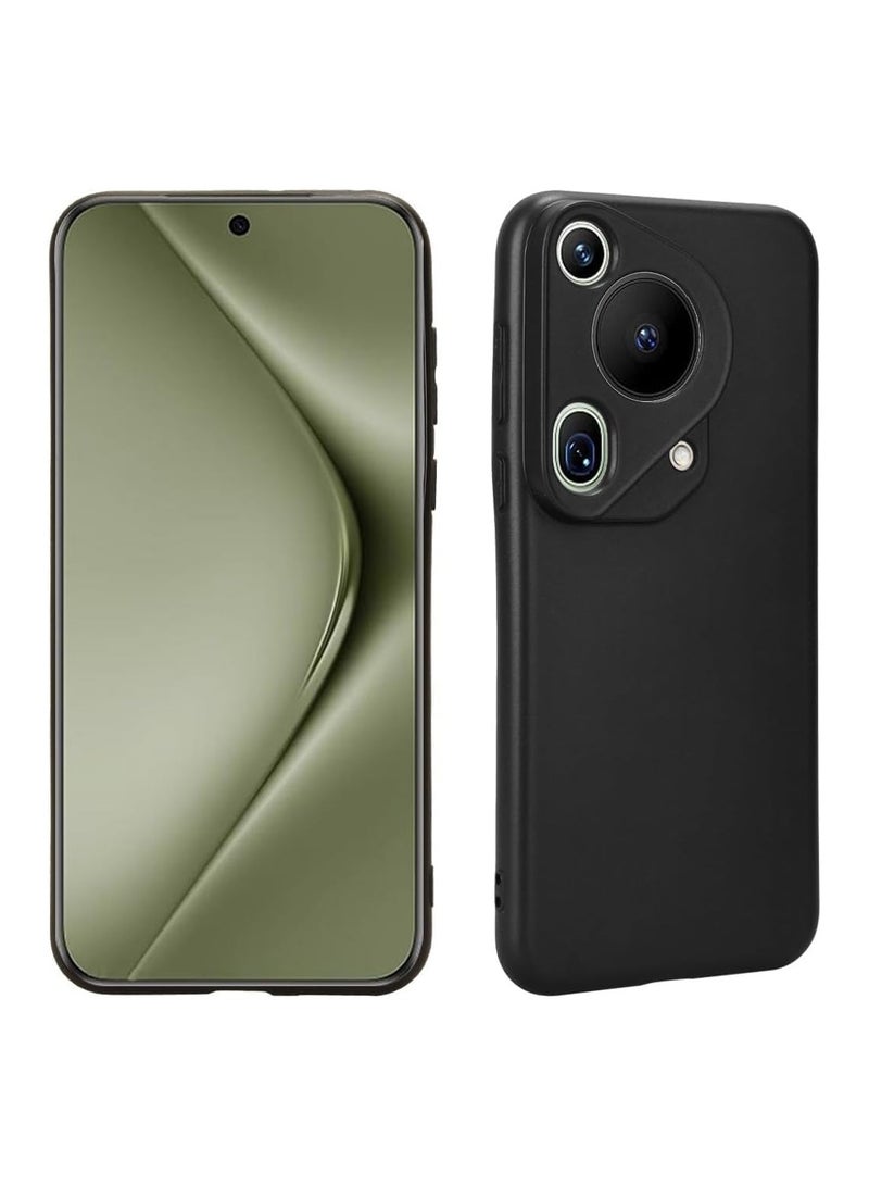 Protective Cover For Huawei Pura 70 Ultra, Slim Fit Soft Back TPU Case Flexible Silicone Cover Compatible For Huawei Pura 70 Ultra - Black