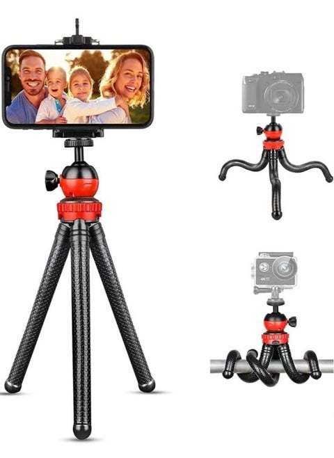 Flexible Tripod，12 Inch Phone Tripod for iPhone and Android Phone, Action Camera Tripod for GoPro Canon Nikon DSLR
