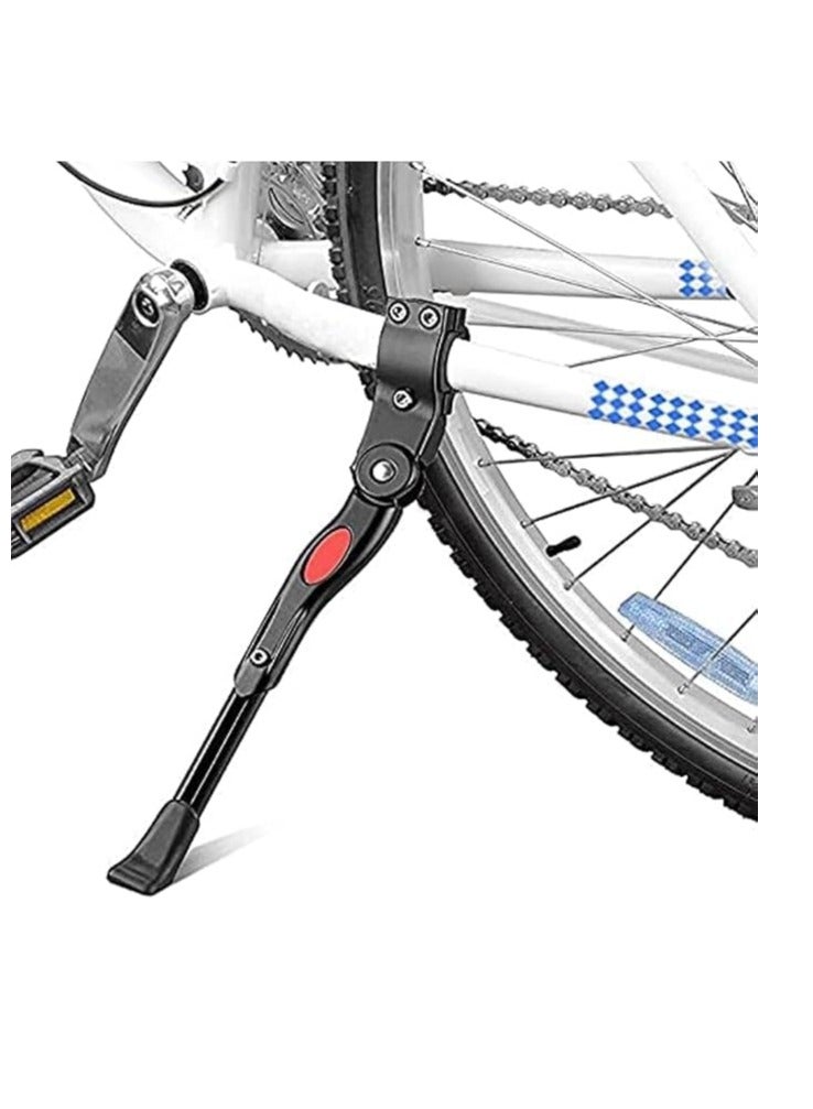 Universal Adjustable Bicycle Kickstand - Aluminum Alloy, Non-Slip, Fits 22" to 28" Mountain & Road Bikes - Black - Image 2