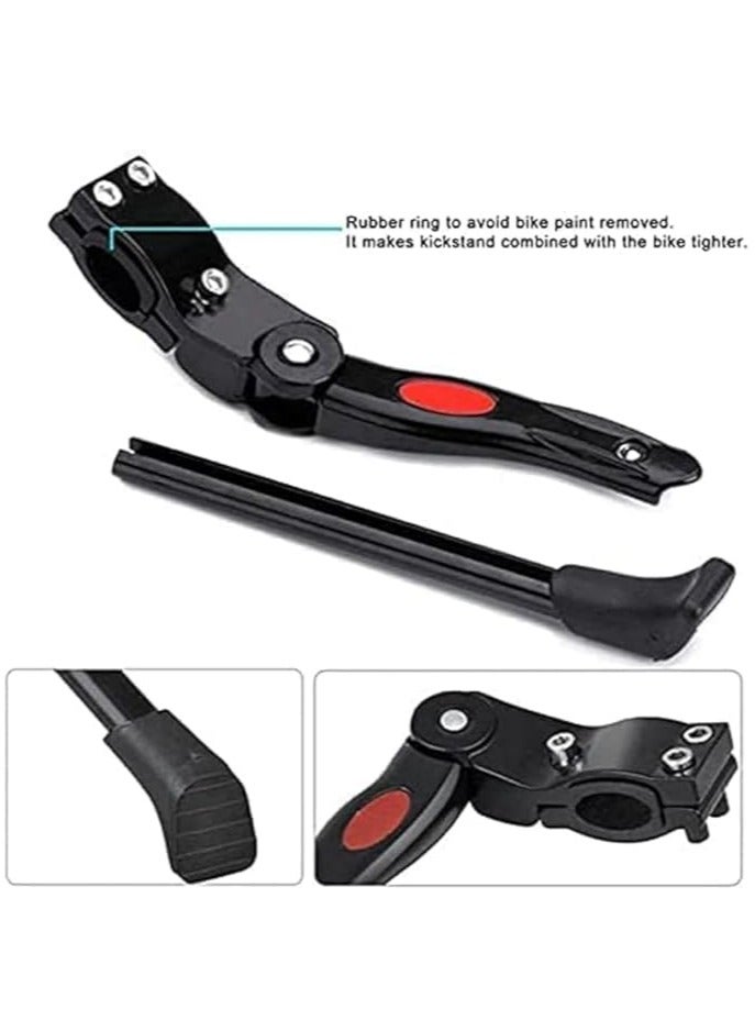 Universal Adjustable Bicycle Kickstand - Aluminum Alloy, Non-Slip, Fits 22" to 28" Mountain & Road Bikes - Black - Image 3